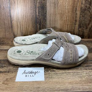 Earth Origins Leather Slip On Sandals - Womens 10 M